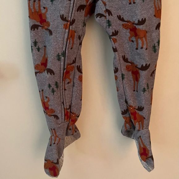 Carter's Christmas Holiday Toddler Micro fleece Blanket Sleeper Pajama - Picture 3 of 10